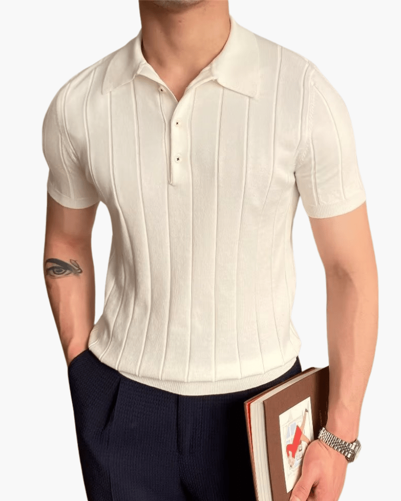 Ribbed Cotton Polo