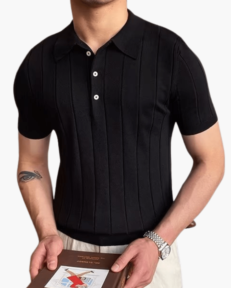 Ribbed Cotton Polo