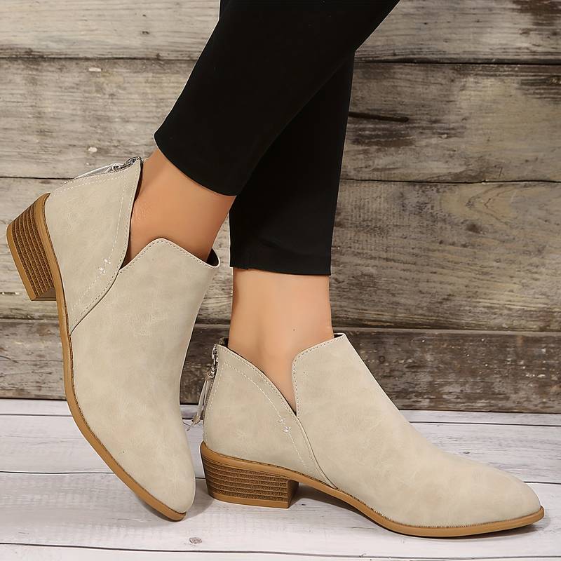 Riley | Women's Wedge Heel Pointed Toe Ankle Boots 1