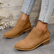 Riley | Women's Wedge Heel Pointed Toe Ankle Boots 10