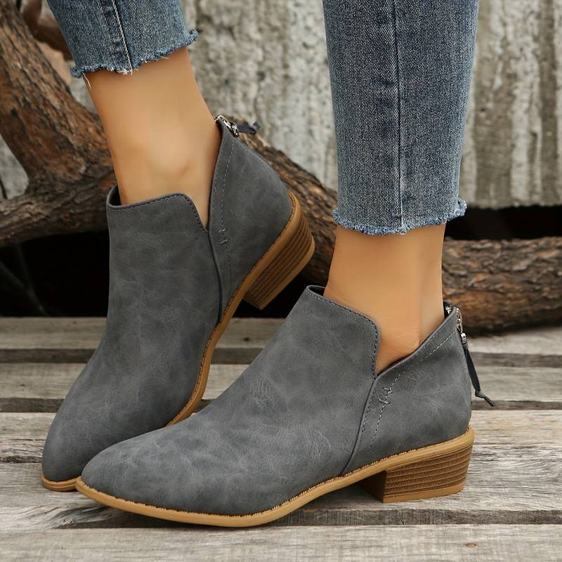 Riley | Women's Wedge Heel Pointed Toe Ankle Boots 2