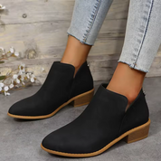 Riley | Women's Wedge Heel Pointed Toe Ankle Boots 7