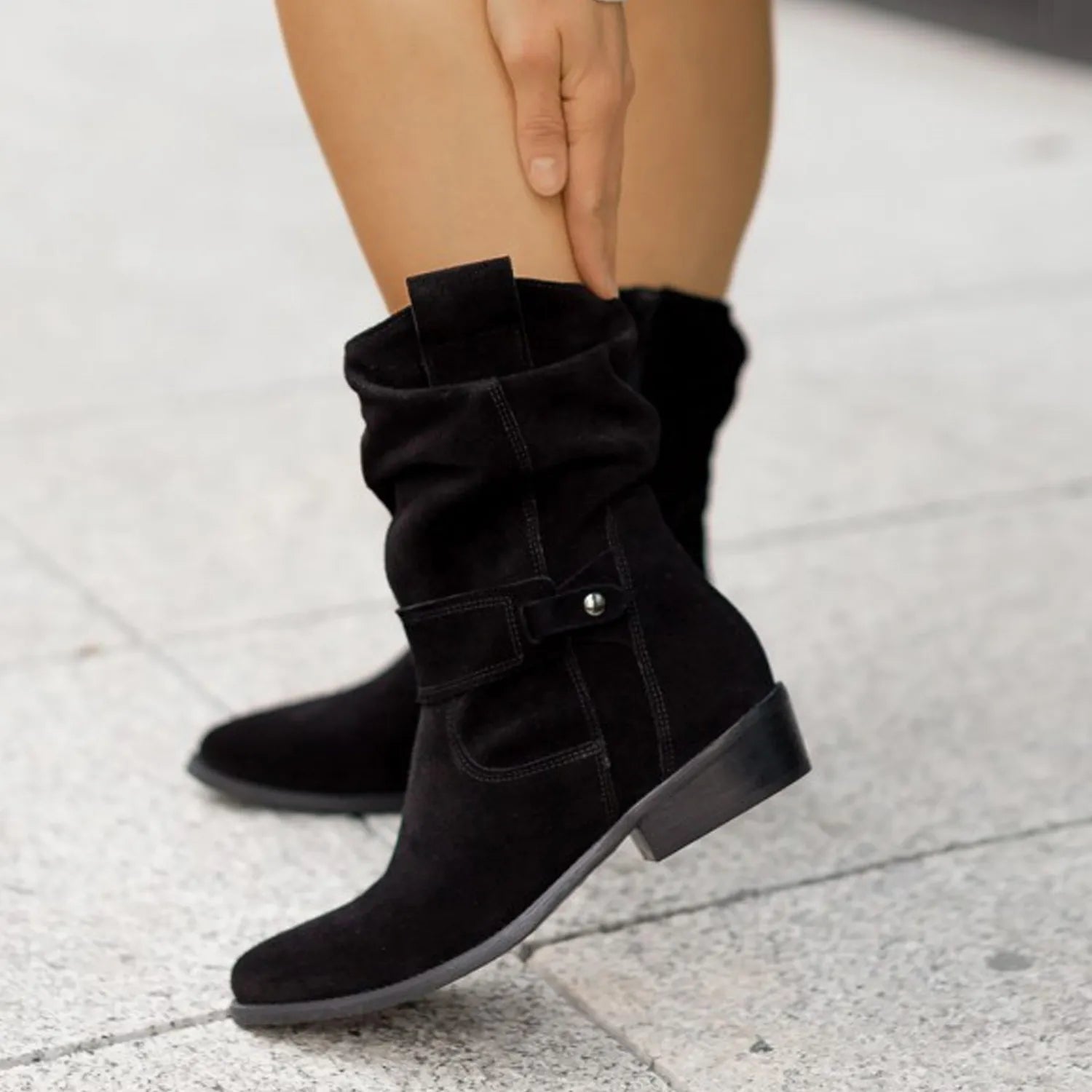 Suede Slouchy Ankle Boots – Luxurious Comfort – Everyday Chic Style 2