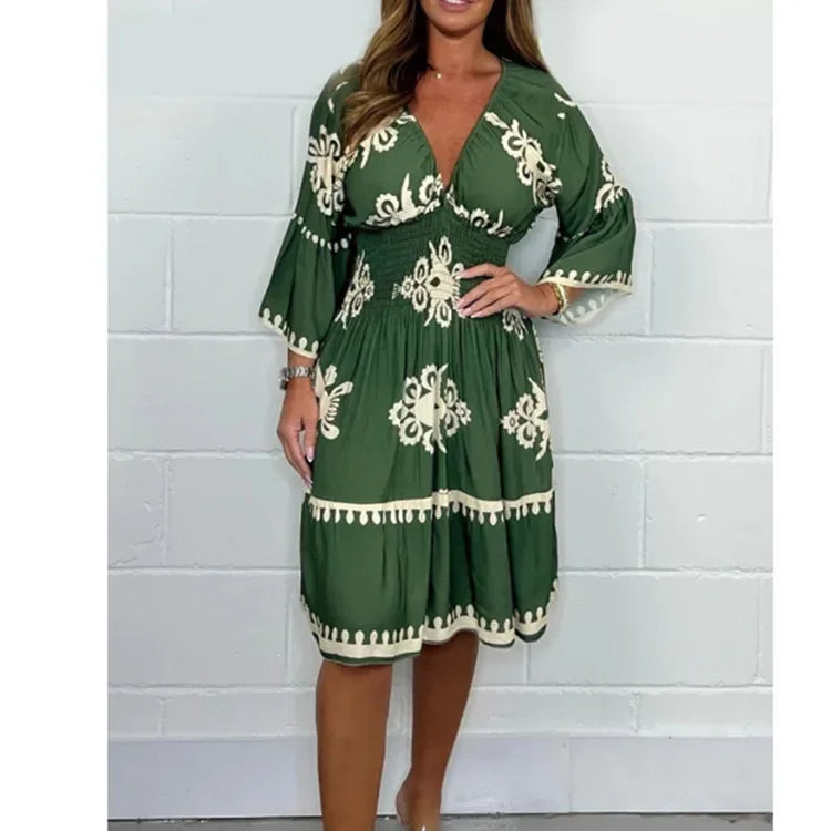 Summer Dress – Vibrant Print – Casual Day Out Style 0