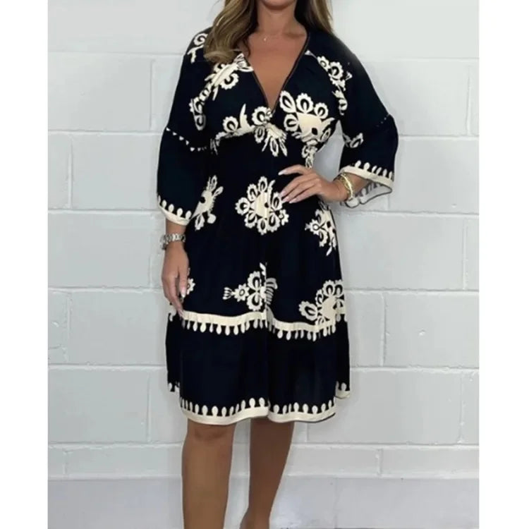 Summer Dress – Vibrant Print – Casual Day Out Style 11