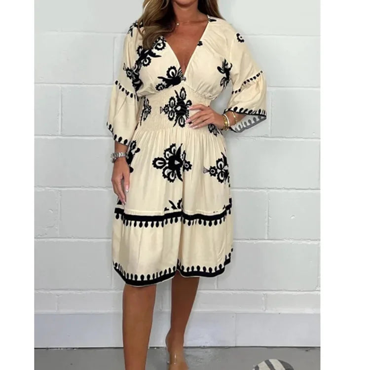 Summer Dress – Vibrant Print – Casual Day Out Style 3