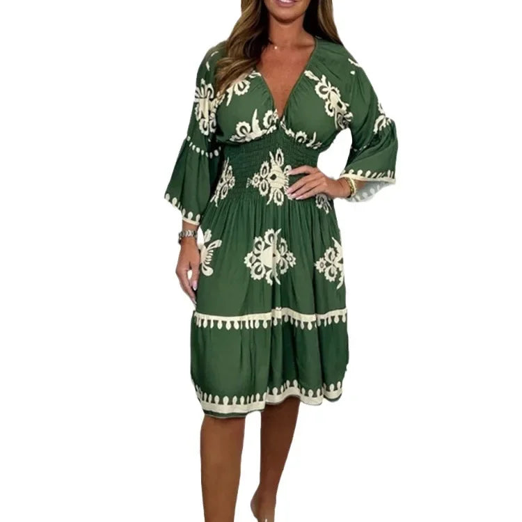 Summer Dress – Vibrant Print – Casual Day Out Style 4