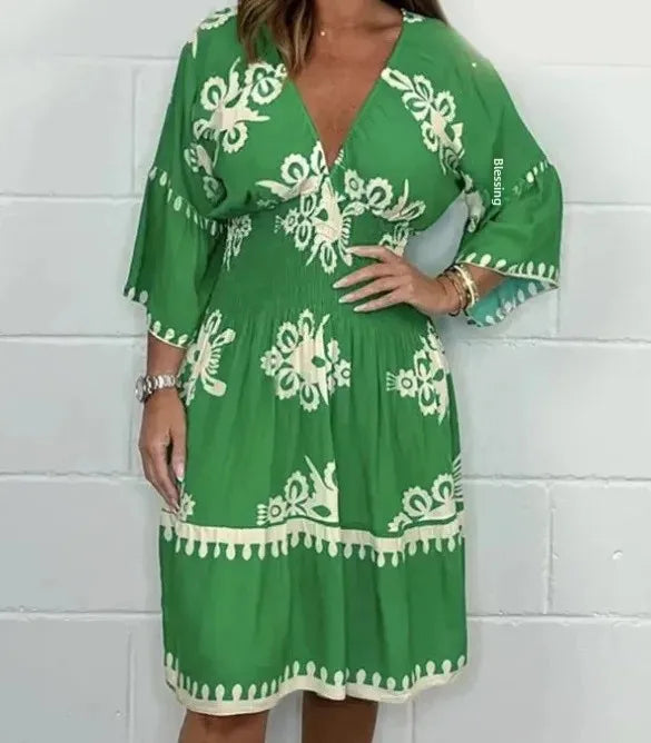Summer Dress – Vibrant Print – Casual Day Out Style 5