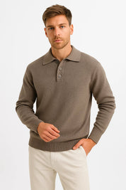 Top – Mens – All Season – Men's Classic Knit Polo Sweater with Structured Collar – Montford Co 0