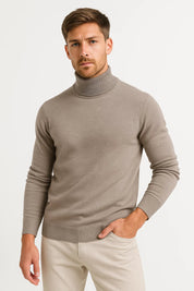 Top – Mens – Autumn &amp; Winter – Men's Turtleneck Sweater Virgin Wool Classic Design – Montford Co 0