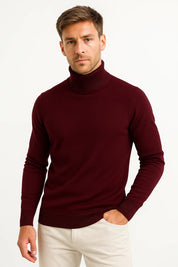 Top – Mens – Autumn &amp; Winter – Men's Turtleneck Sweater Virgin Wool Classic Design – Montford Co 4