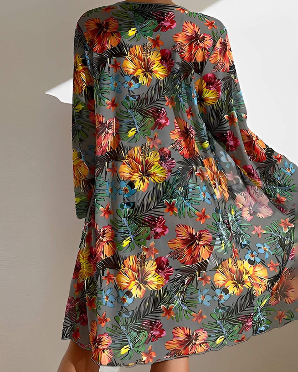 Tropical bikini set with cover-up 1