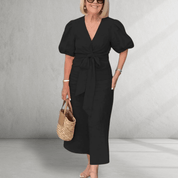 V Neck Cotton Dress