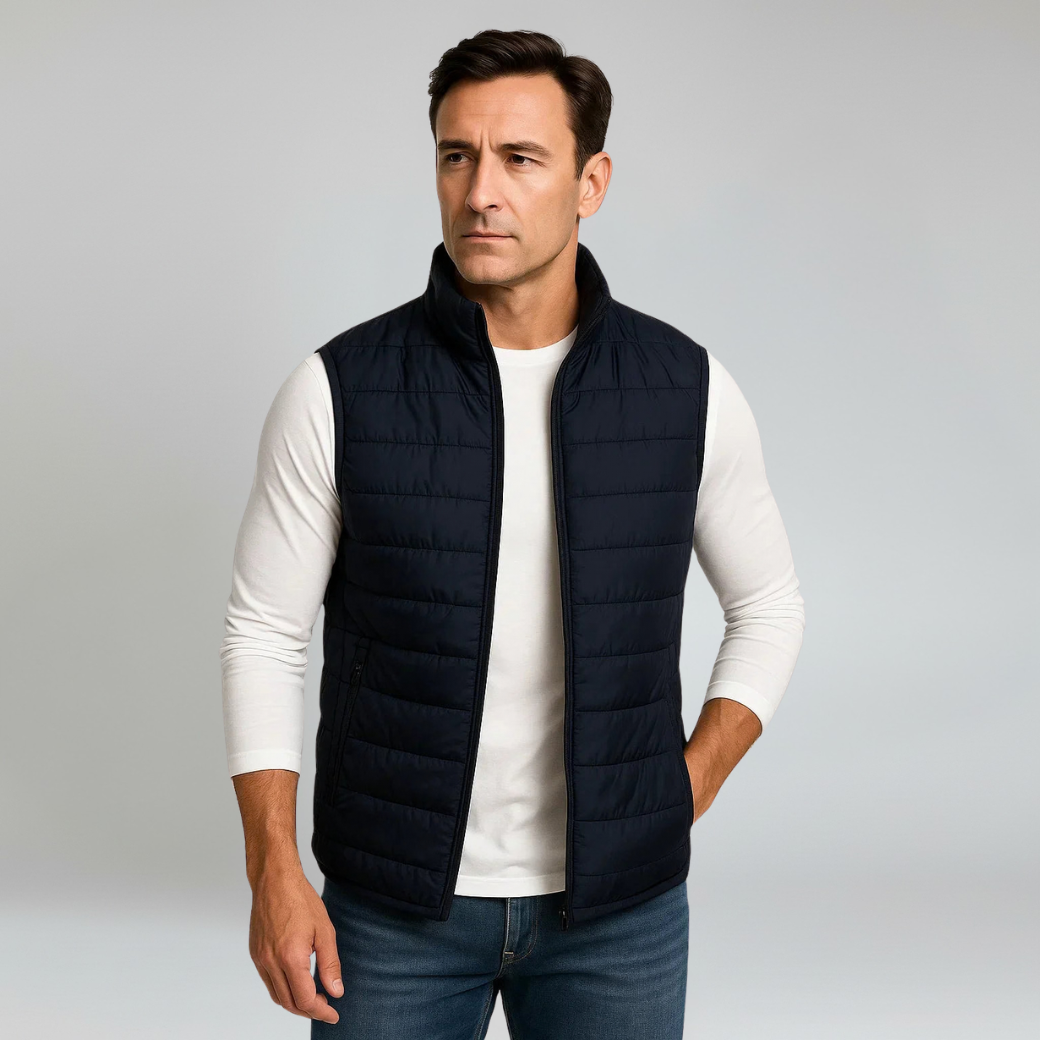 Vest – Mens – Autumn & Winter – Men's Cotton-Filled Sleeveless Winter Vest – Montford Co 0