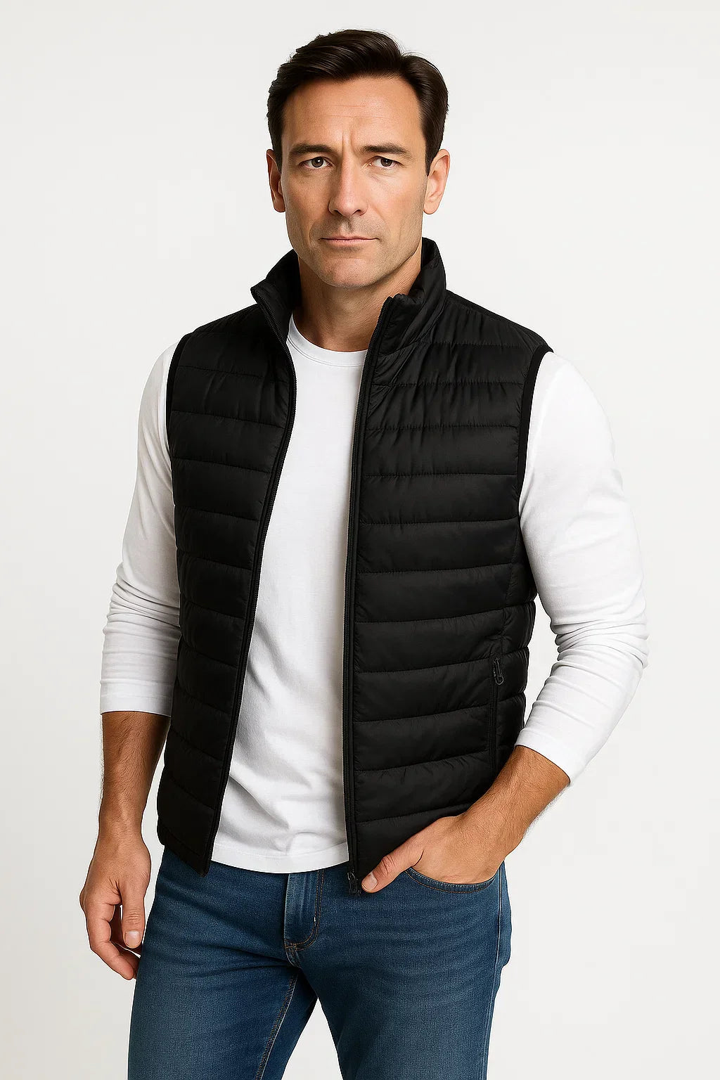 Vest – Mens – Autumn & Winter – Men's Cotton-Filled Sleeveless Winter Vest – Montford Co 3