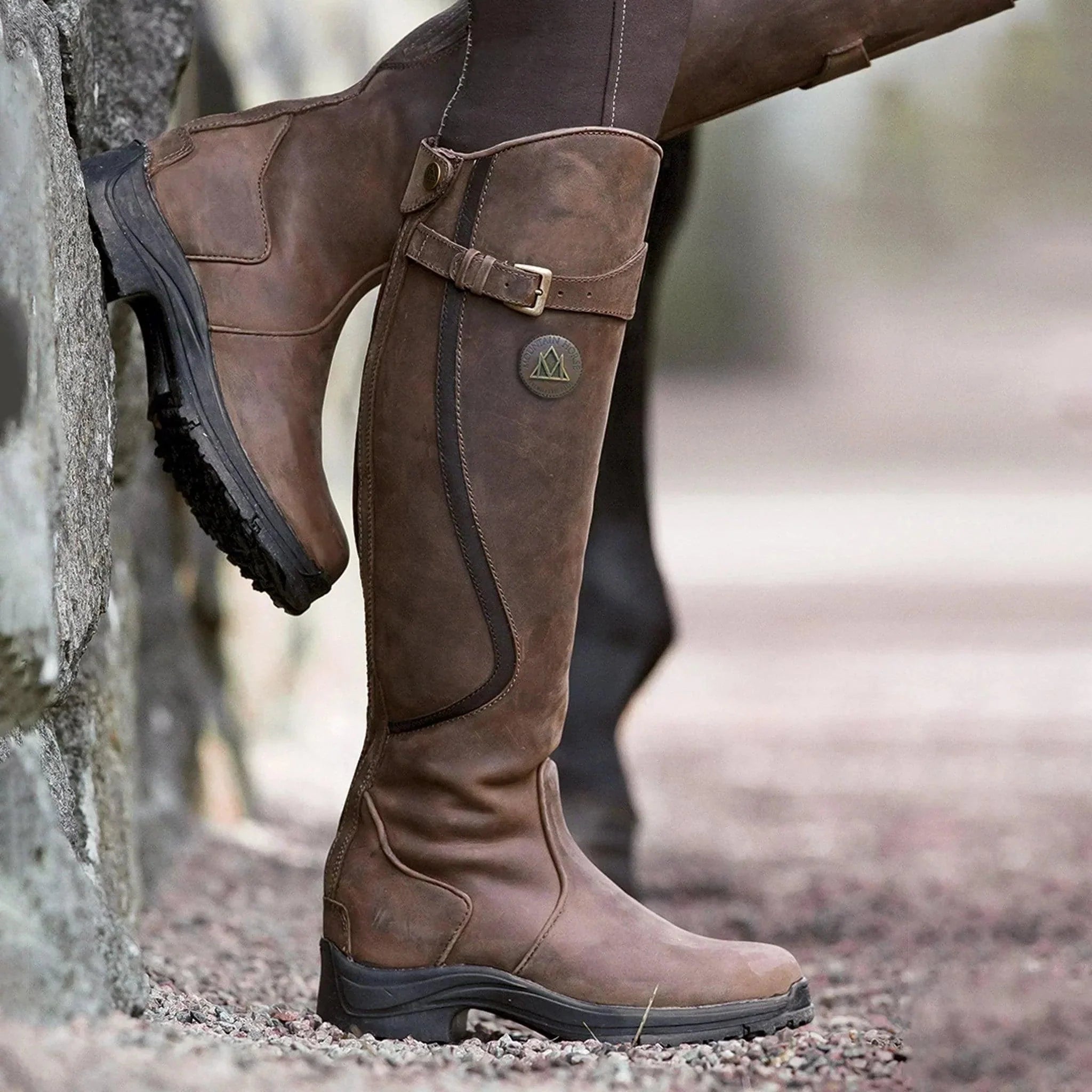 Waterproof Leather Winter Riding Boots for Women 0