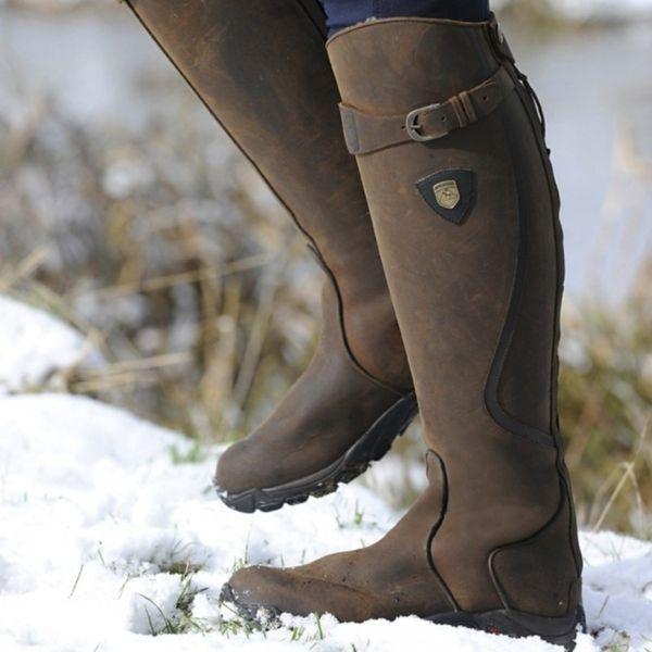 Waterproof Leather Winter Riding Boots for Women 2