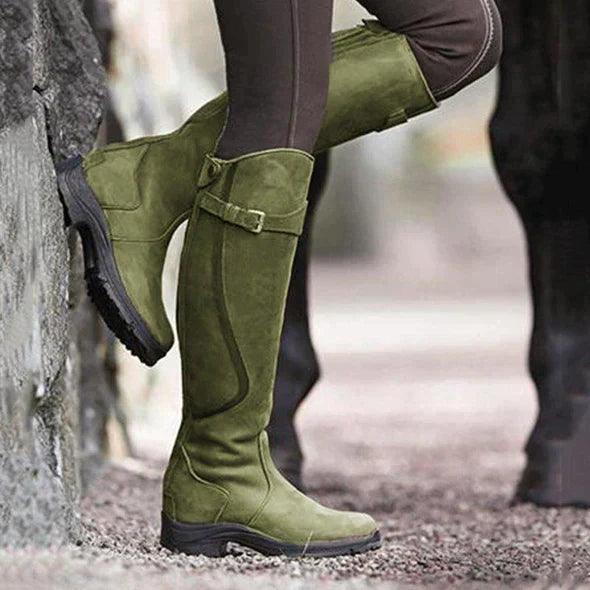 Waterproof Leather Winter Riding Boots for Women 6