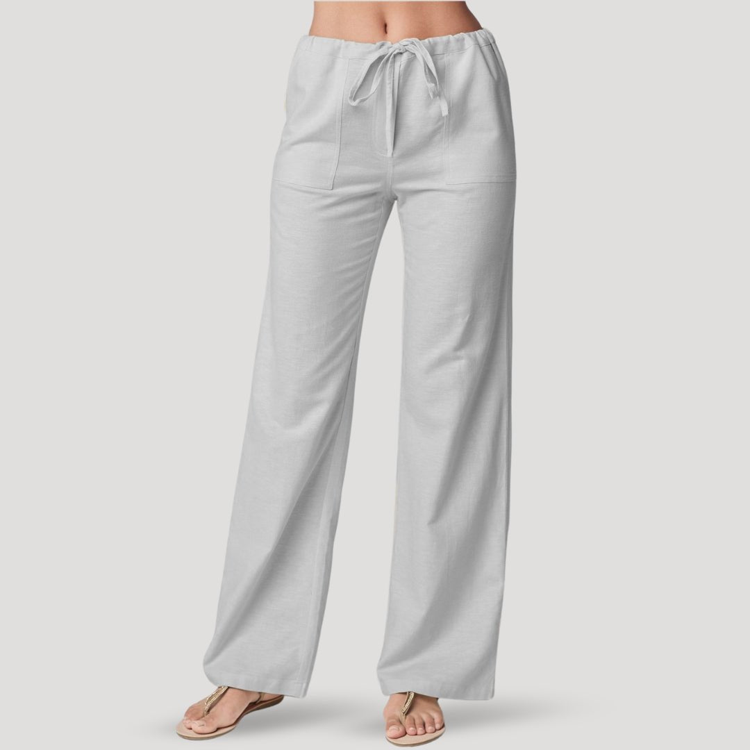 Wide-leg drawstring lounge pants