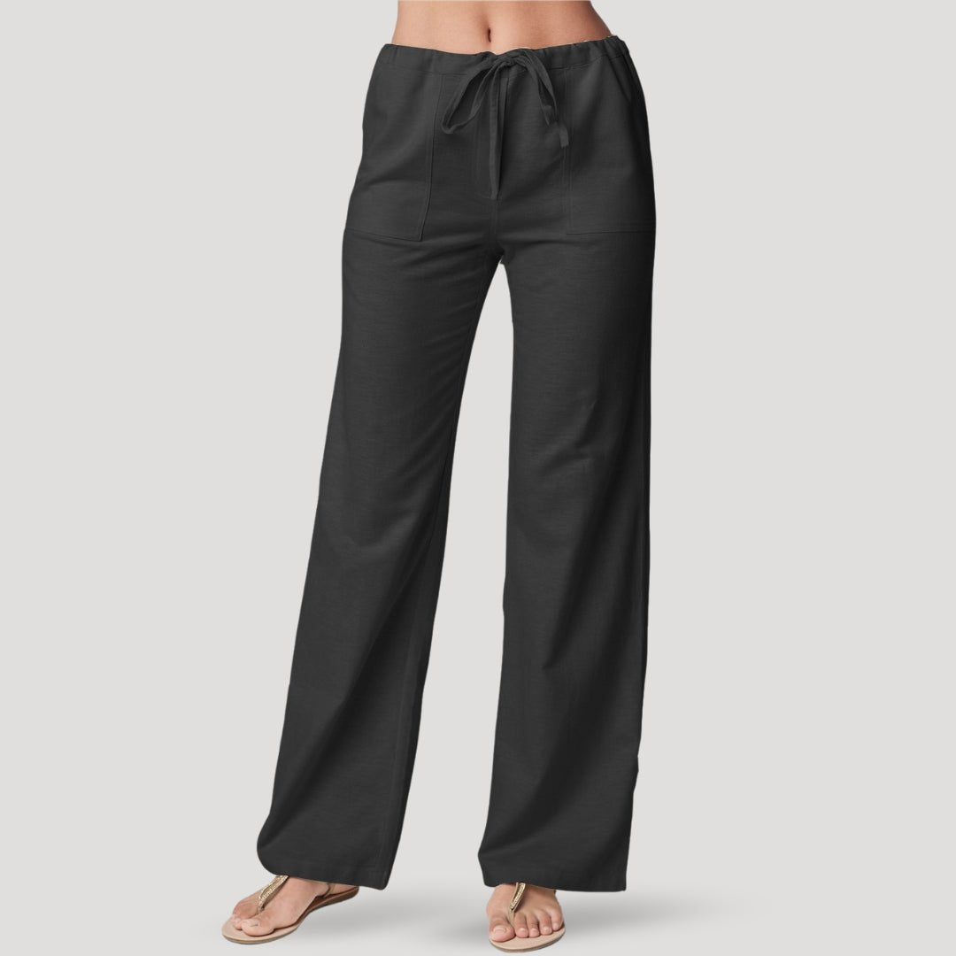 Wide-leg drawstring lounge pants