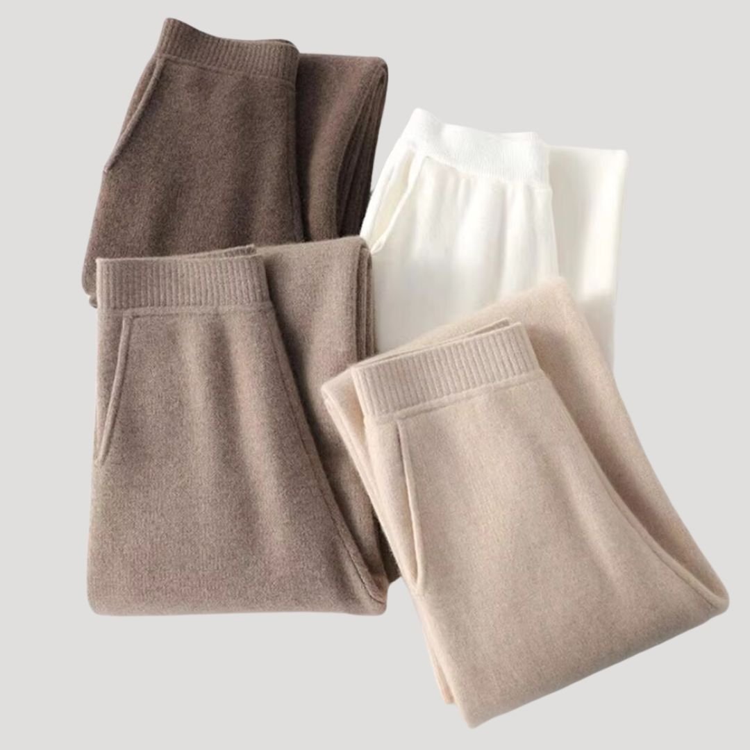 Wide-leg knit pants