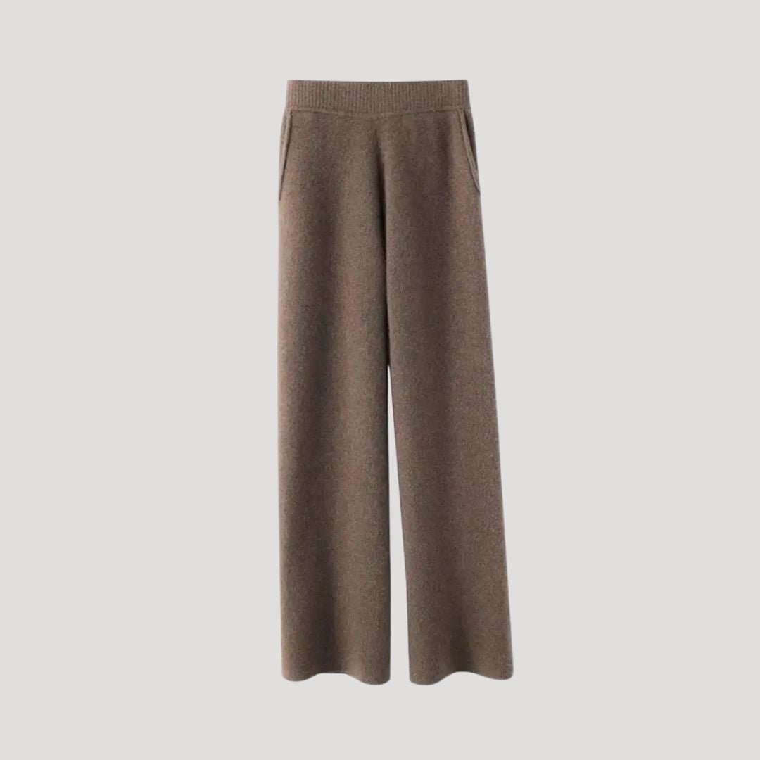 Wide-leg knit pants