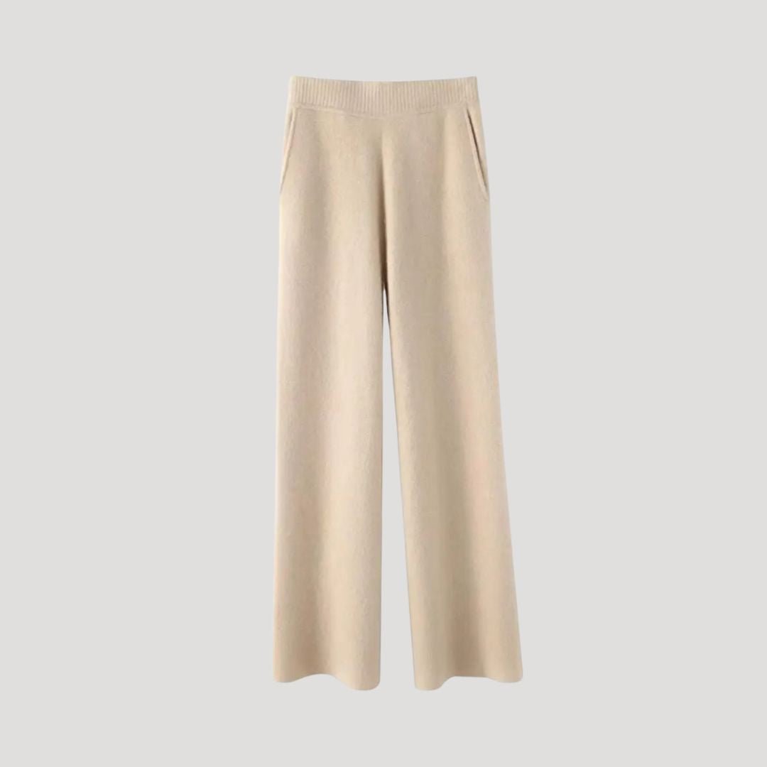 Wide-leg knit pants