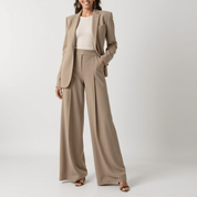 Wide-leg knit pants