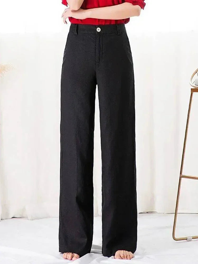 Wide Leg Linen Pants – High Waist – Effortless Summer Style 4