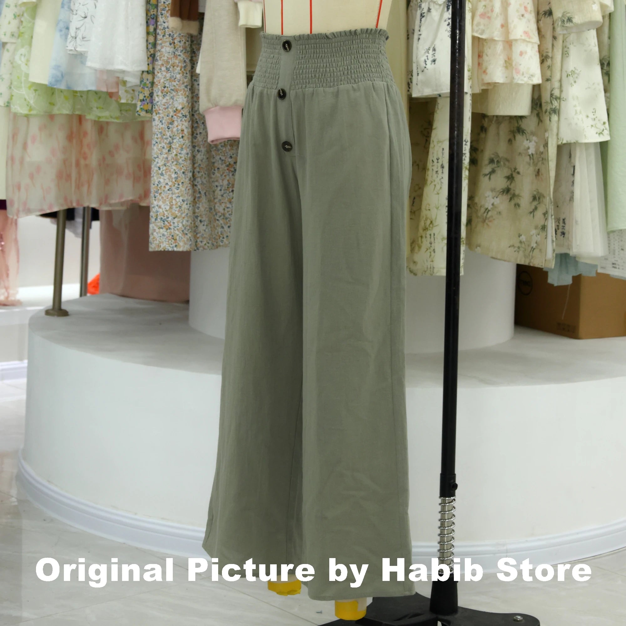 Wide Leg Trousers – Cotton Linen Blend – Casual Summer Style 3