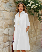 Shirt Dress – Cotton Blend – Relaxed Fit