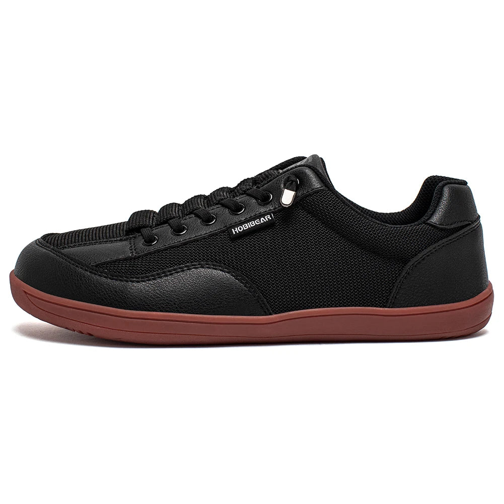 Women's Barefoot Shoes Black Size 8 Leather Minimalist Slip-On Sneakers 2