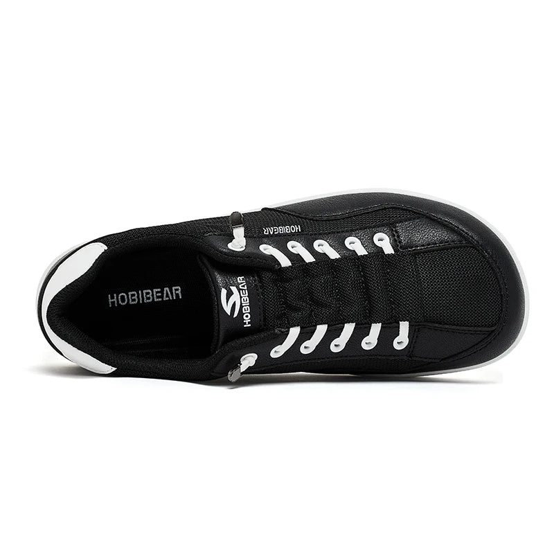 Women's Barefoot Shoes Black Size 8 Leather Minimalist Slip-On Sneakers 4