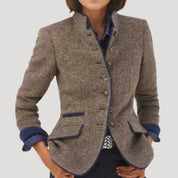 Women's Blazer Coat Grey Size M Wool Blend 2