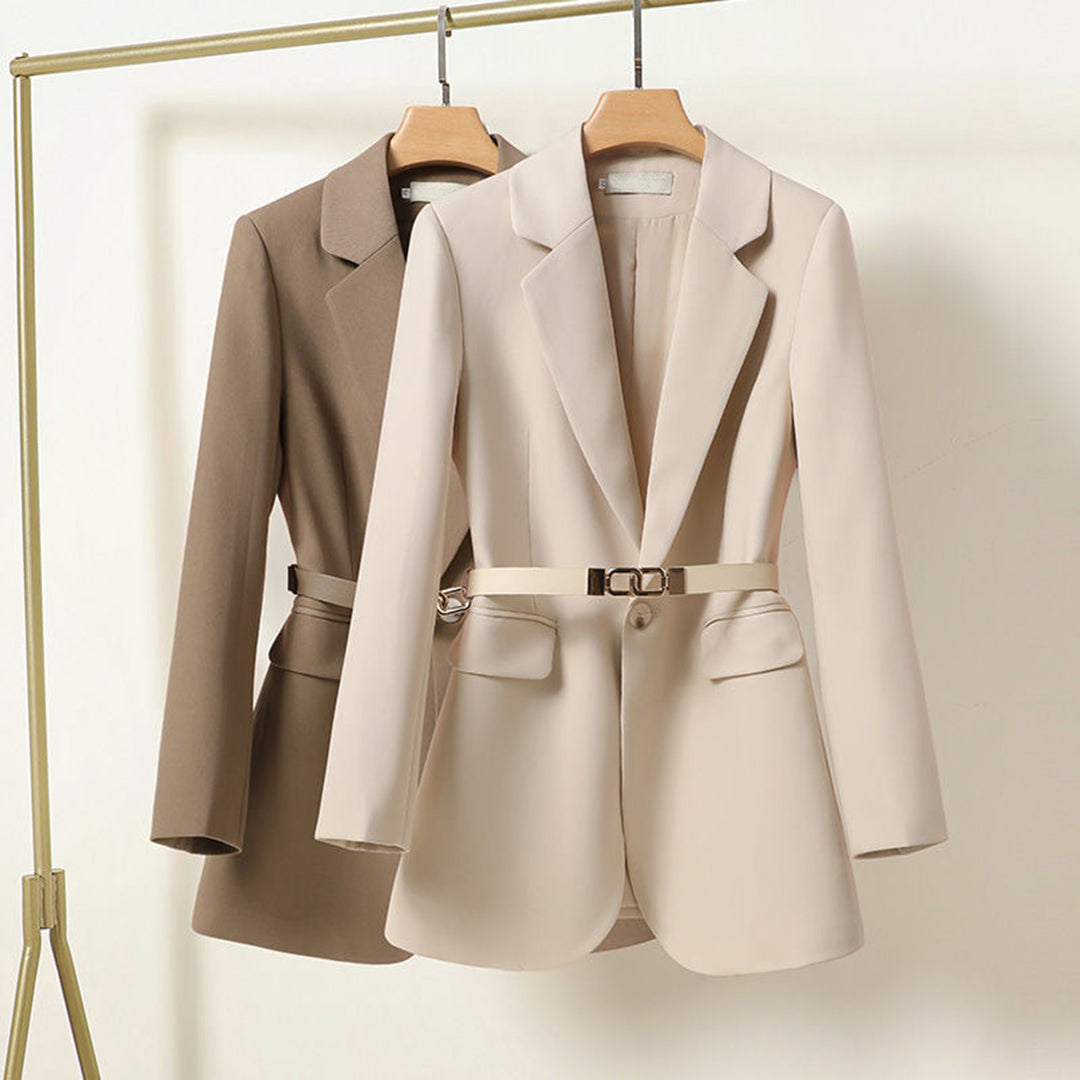 Women’s Blazer – Relaxed Fit – Belted Waist – Single Button 3