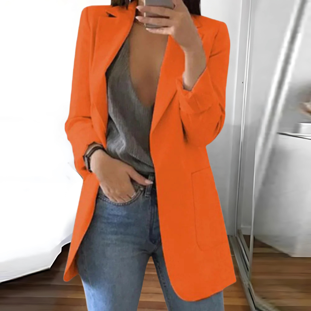 Women’s Blazer – Tailored Fit – Notched Lapel – Single-Breasted – Hip Length Wool Blend 2
