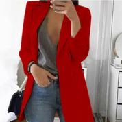 Women’s Blazer – Tailored Fit – Notched Lapel – Single-Breasted – Hip Length Wool Blend 5