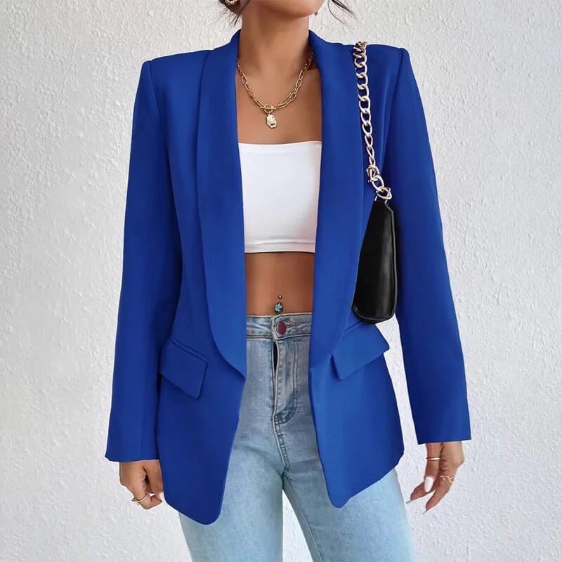 Women’s Blazer – Tailored Fit – Notched Lapel – Single Button – Flap Pockets 3