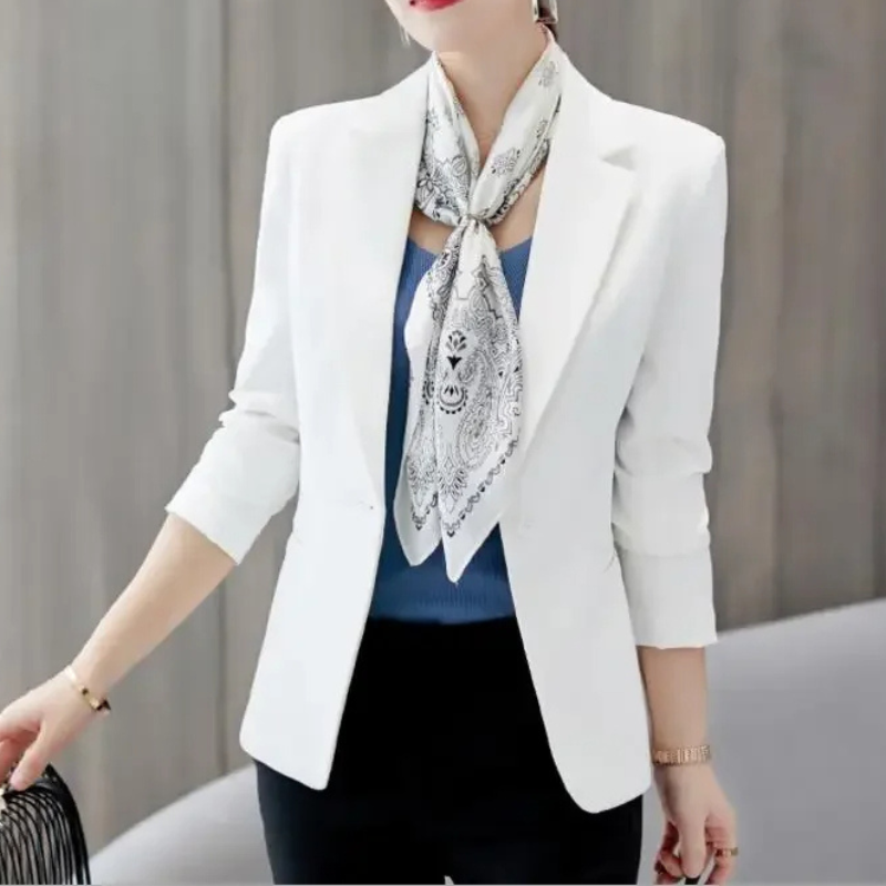 Women’s Blazer – Tailored Fit – Structured Silhouette – Single Button – Notched Lapel 0
