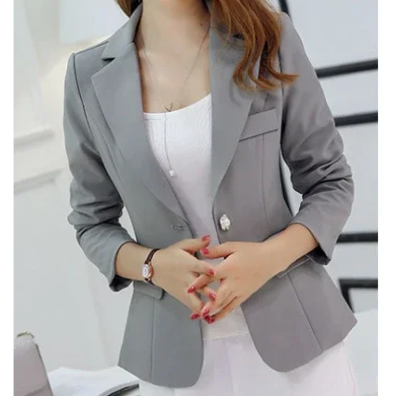Women’s Blazer – Tailored Fit – Structured Silhouette – Single Button – Notched Lapel 9
