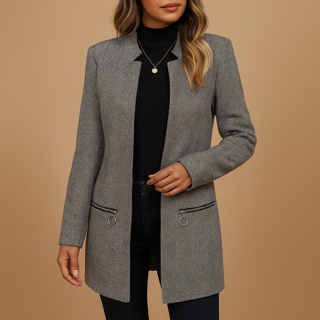 Women's Casual Printed Jacket with Long Sleeves 0