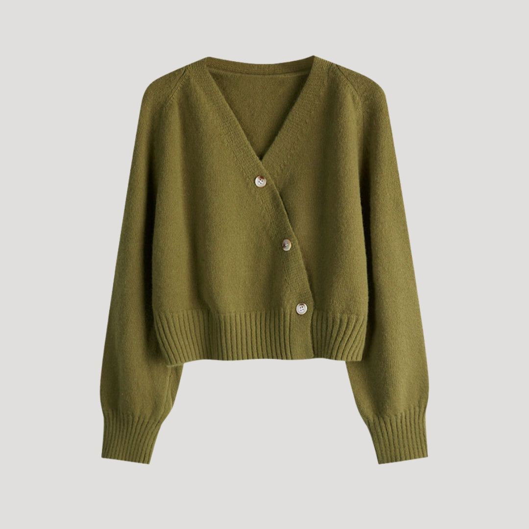 Women's Chunky Knit Cardigan Beige Size M Acrylic 3
