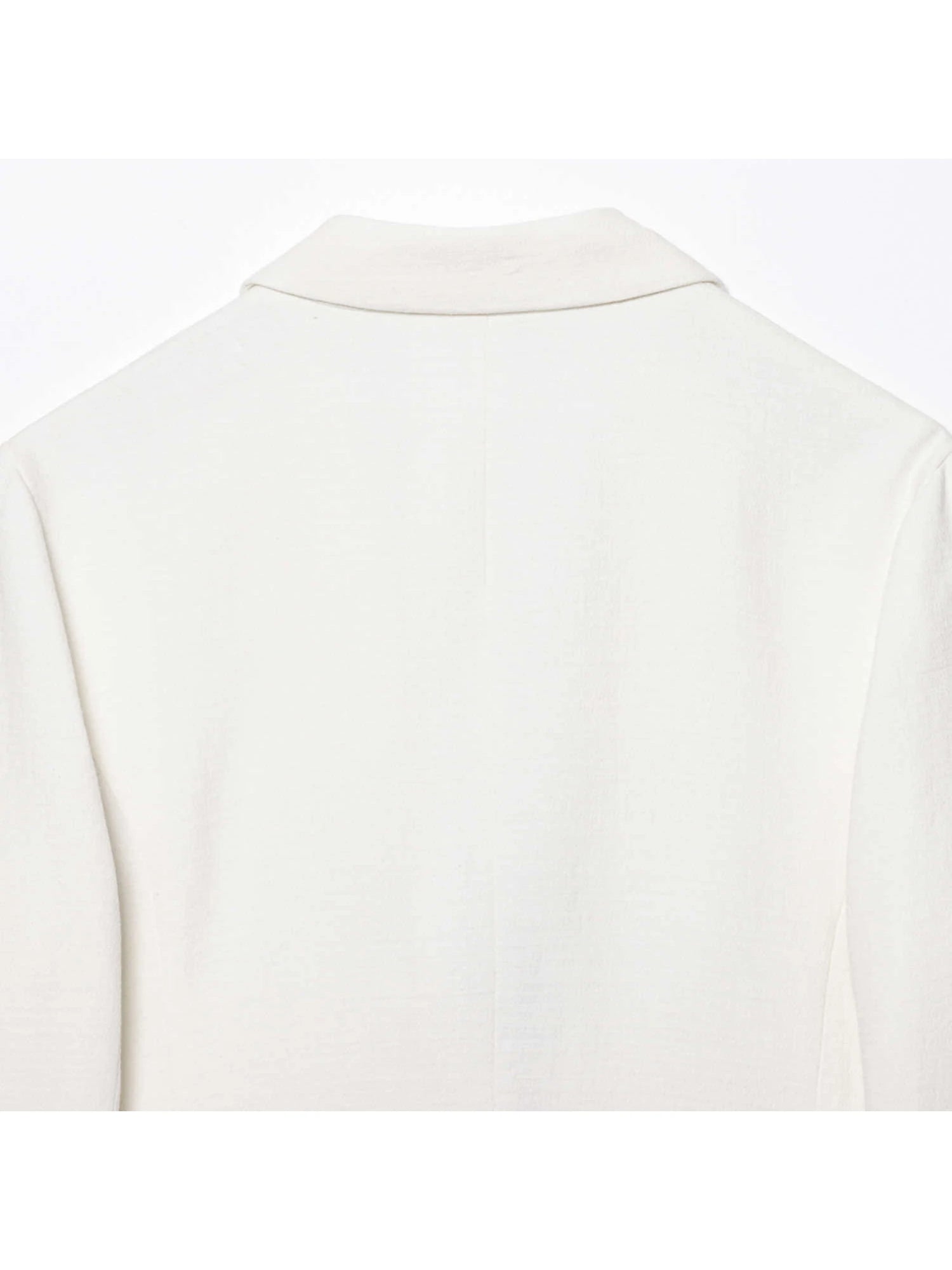 Women's Cropped Blazer White Size M Cotton with Bow Detail 3
