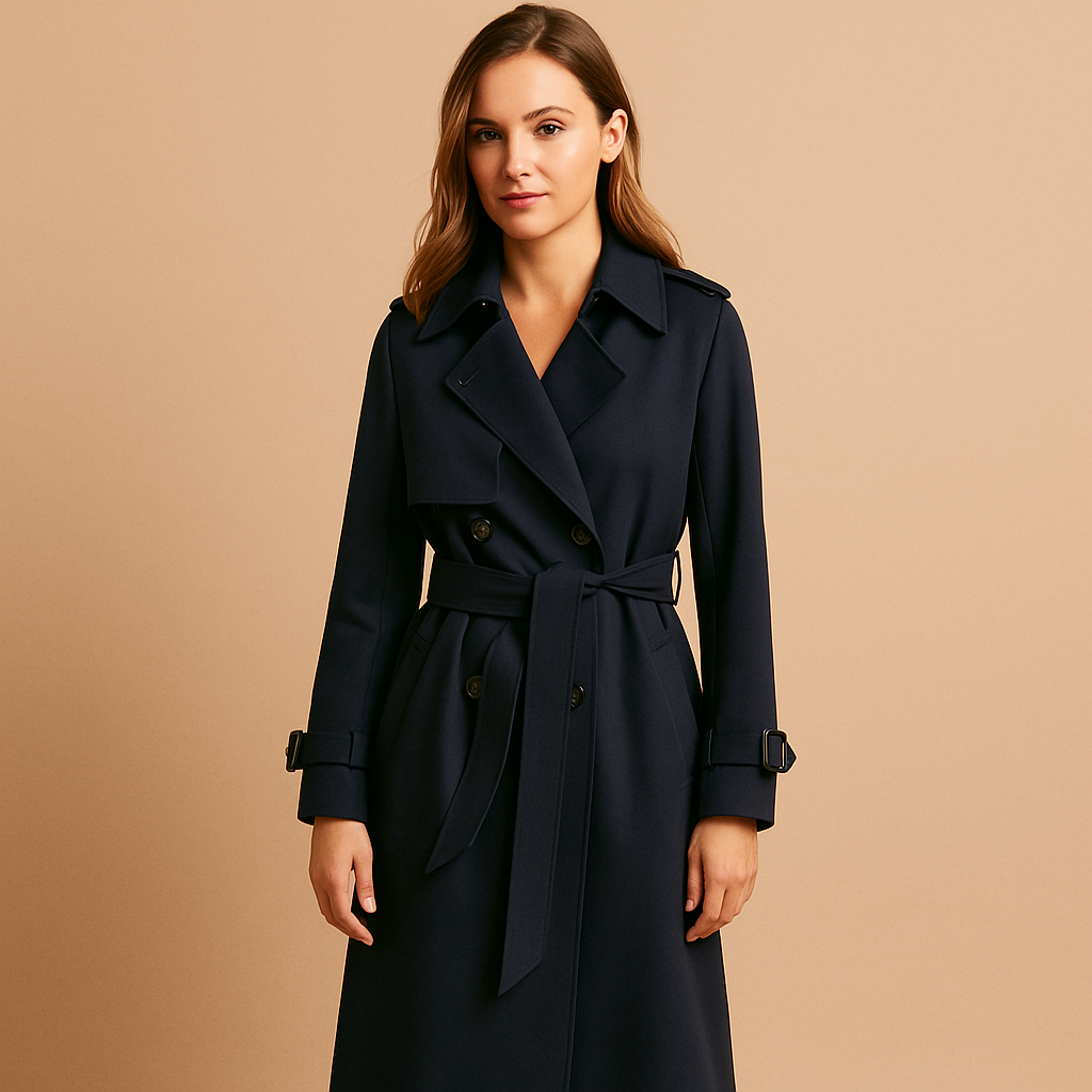 Women's Elegant Long Winter Coat with Double Buttons 3