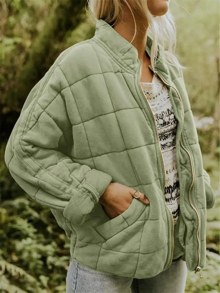 Women's Oversized Jacket Dark Gray Size M Polyester 9