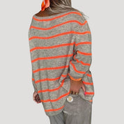 Women's Oversized Jumper Striped Size L Acrylic 4