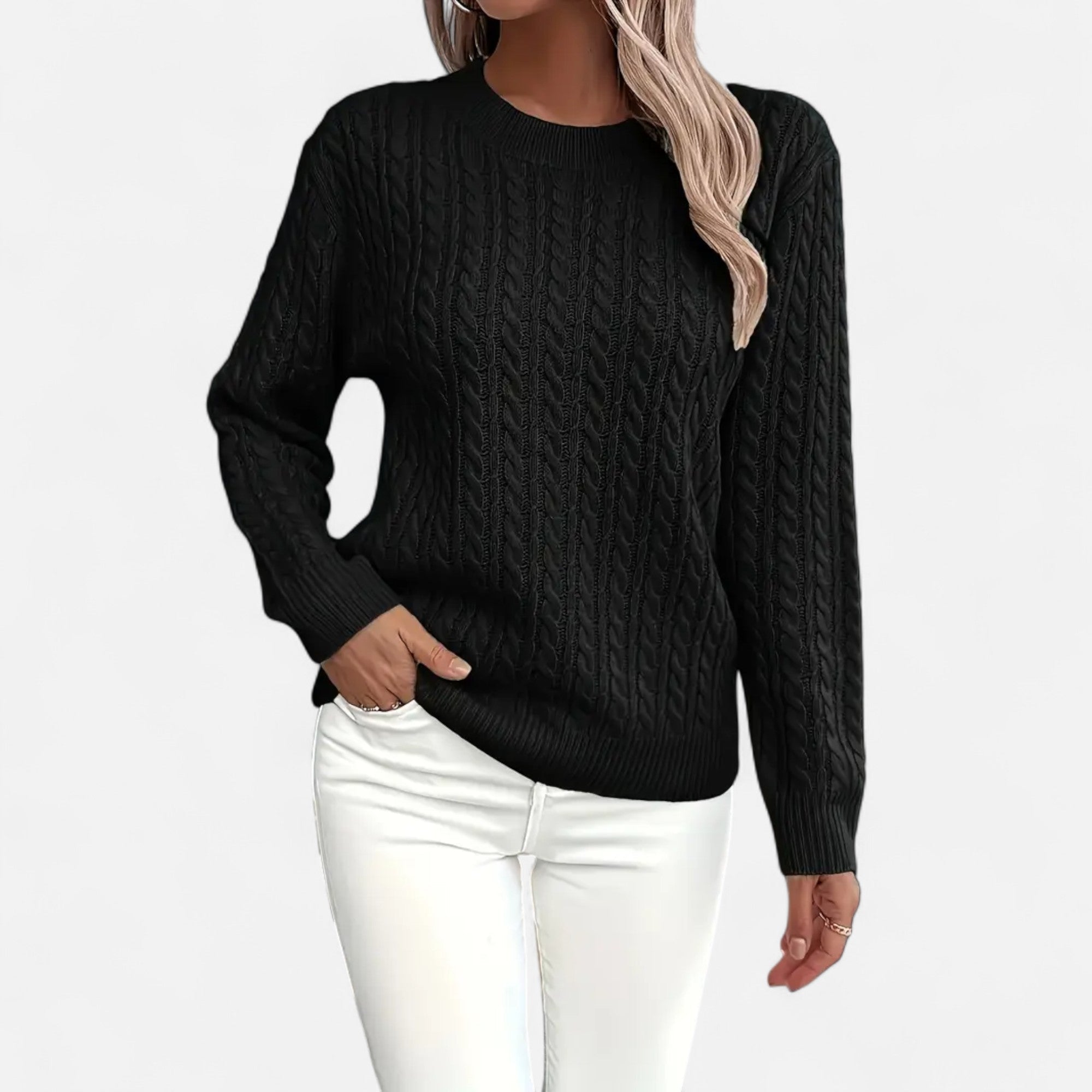 Women's Oversized Sweater – Ribbed Knit – Cozy Winter Essential 0