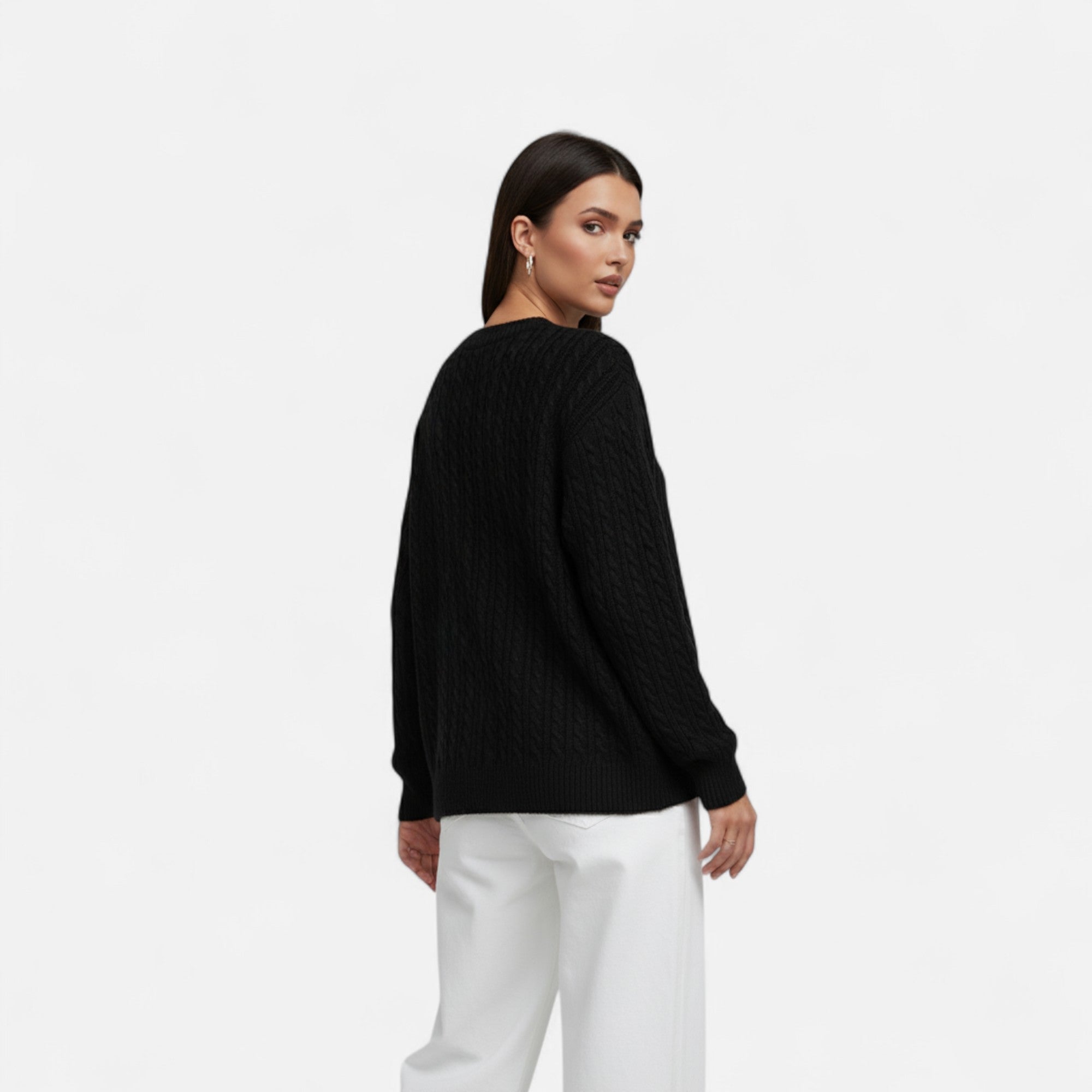 Women's Oversized Sweater – Ribbed Knit – Cozy Winter Essential 2