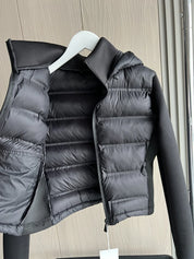 Women's Puffer Jacket Black Size M Lightweight Down Insulation with Hood 5