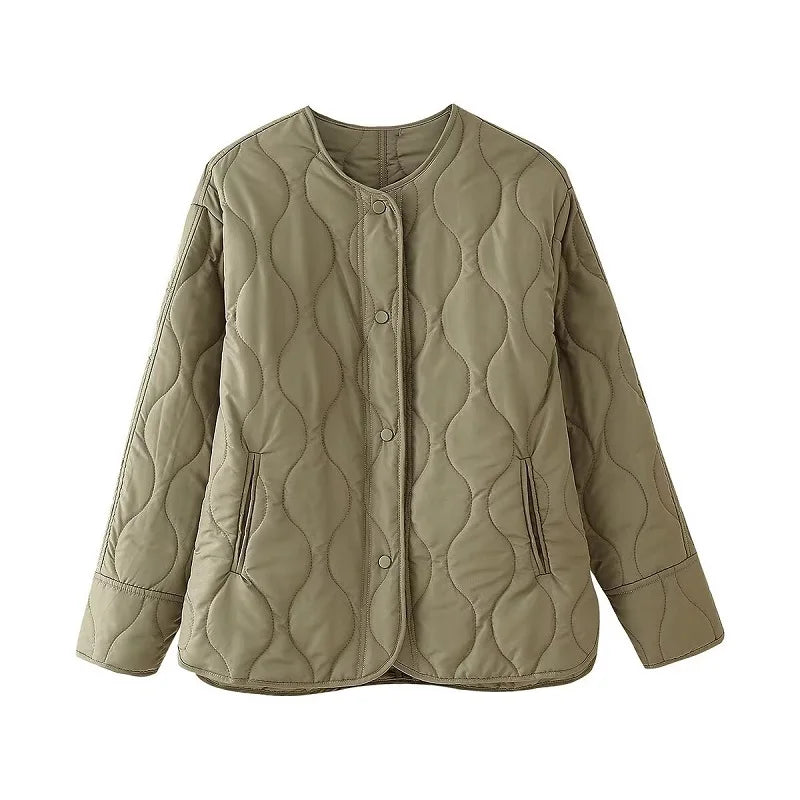 Women's Quilted Puffer Jacket – Long Sleeve Casual Winter Coat for Ultimate Warmth and Comfort 1
